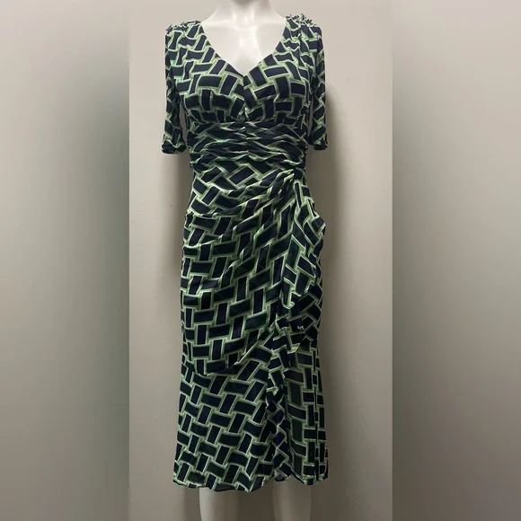 dvf short sleeve wrap dress Diane Von Furstenberg Black Knit Hutton Short Sleeve Wrap Dress M Diane Von Furstenberg